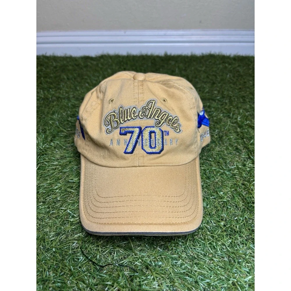 Blue Angels 70th Anniversary Dept of Navy Licensed Cap Gold/Blue